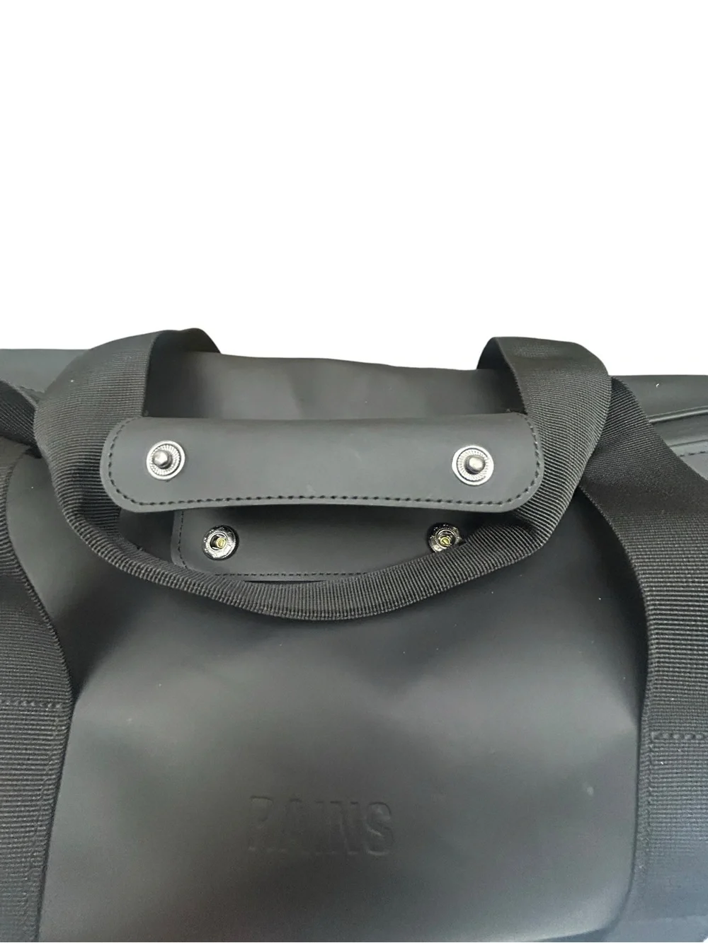 Rains Twitch Black Water-Resistant Weekender Duffel Bag